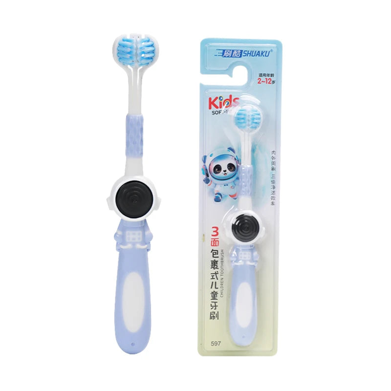 3-Sided Kids Toothbrush – Soft Bristles for Effective, Sensory-Safe Cleaning