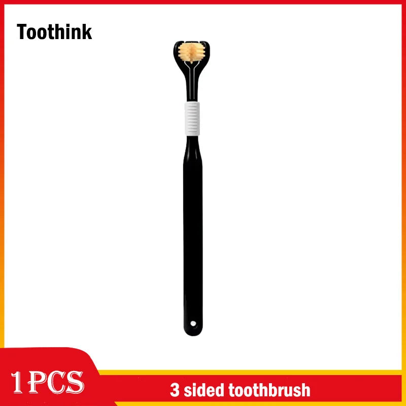Adult 3-Sided Toothbrush – Ultra-Fine Bristles for Thorough, Gentle Oral Care