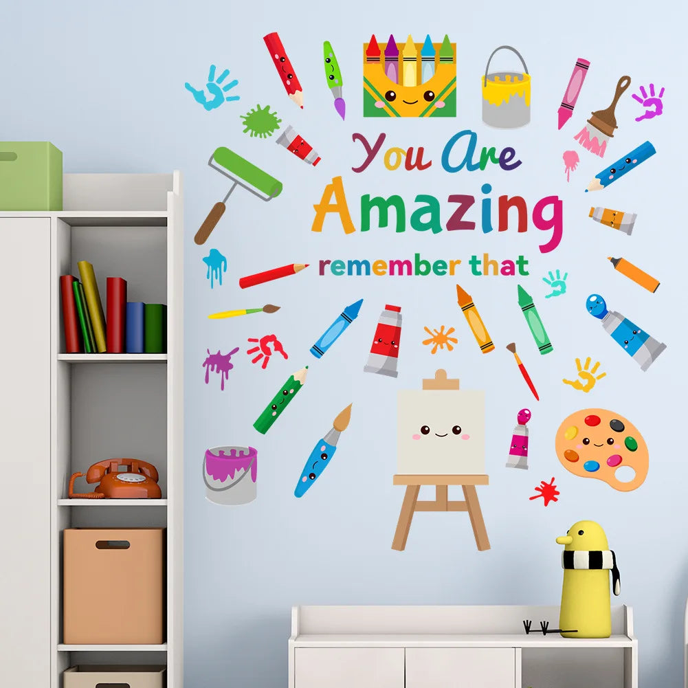 Colourful Inspirational Pencil quote wall sticker