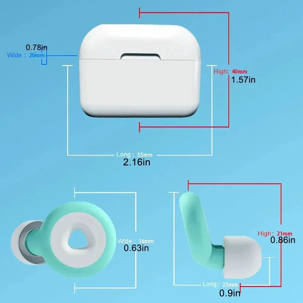 Soft Silicone Sleep Earplugs- Noise Reduction for Neurodivergent-Friendly Rest & Travel