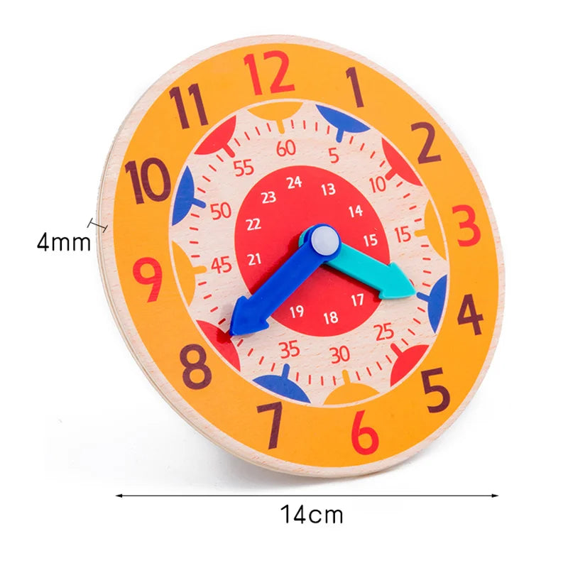Wooden Clock – Visual Sequencing Toy for Neurodivergent Time Awareness