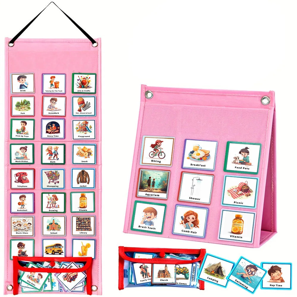 96 Pieces Kids Visual Schedule, Build Predictable Routines with Clarity and Choice