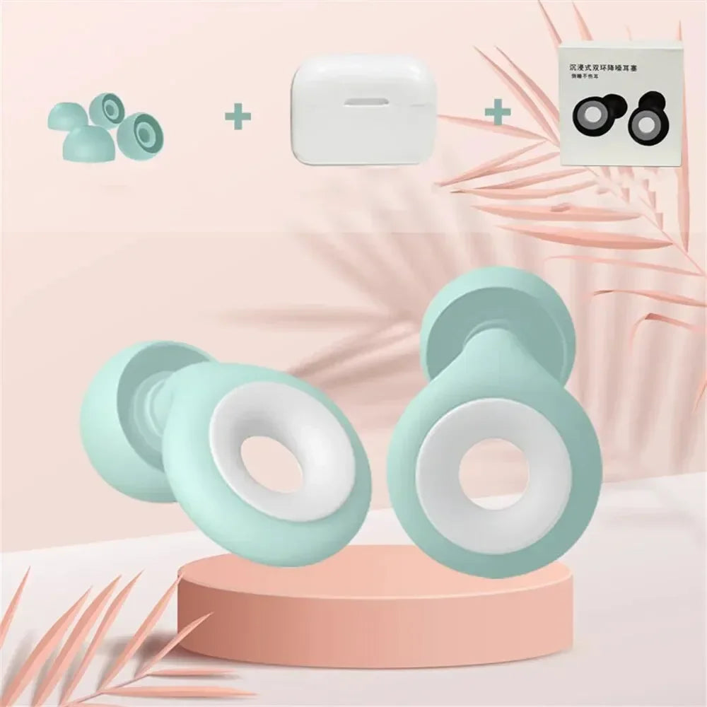 Soft Silicone Sleep Earplugs- Noise Reduction for Neurodivergent-Friendly Rest & Travel