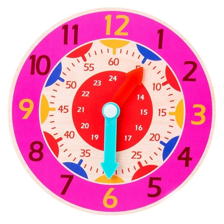 Wooden Clock – Visual Sequencing Toy for Neurodivergent Time Awareness