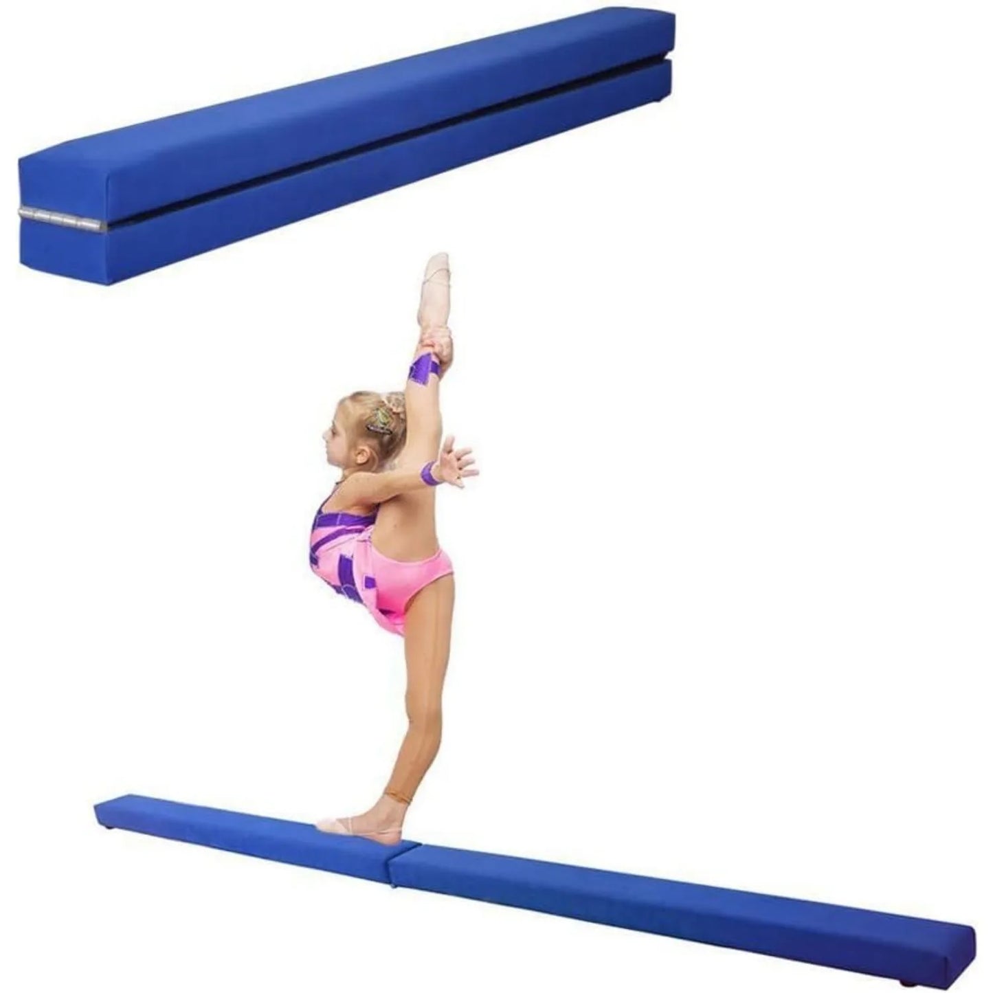 Folding Balance Beam 7FT Faux Suede, Empower Movement & Regulation with Soft-Touch Stabilityvement & Regulation with Soft-Touch Stability