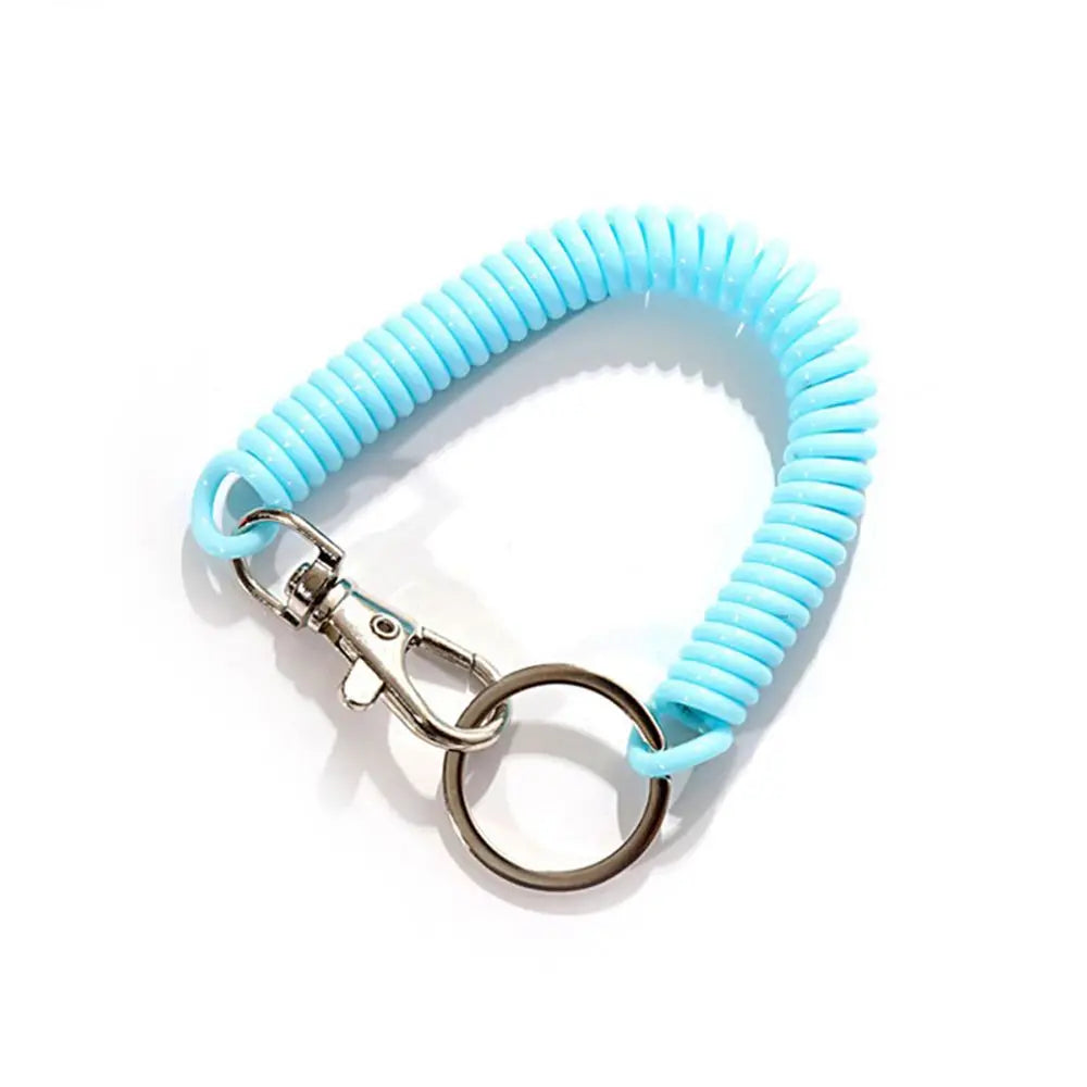 Spiral Elastic Spring Rope Keychain- Tangle-Free Secure Carry