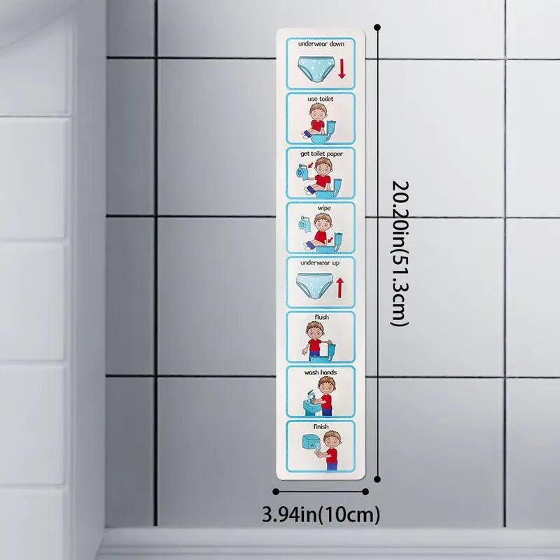 Potty Chart Visual Wall Planner, Confidence-Building Routine Tool