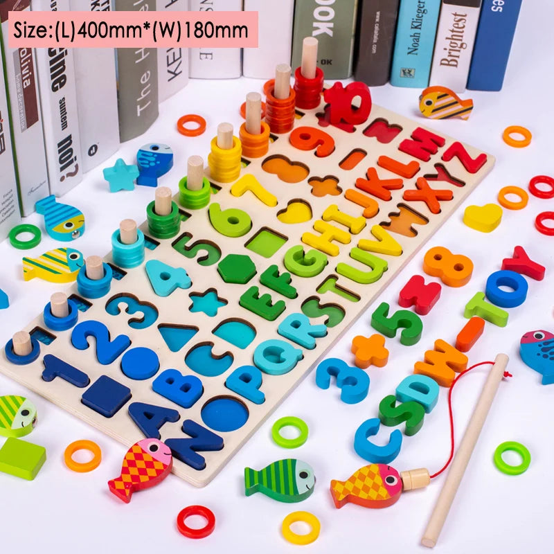 Wooden Number Puzzle Sorting Toys – Visual Numeracy Support for Neurodivergent Learners