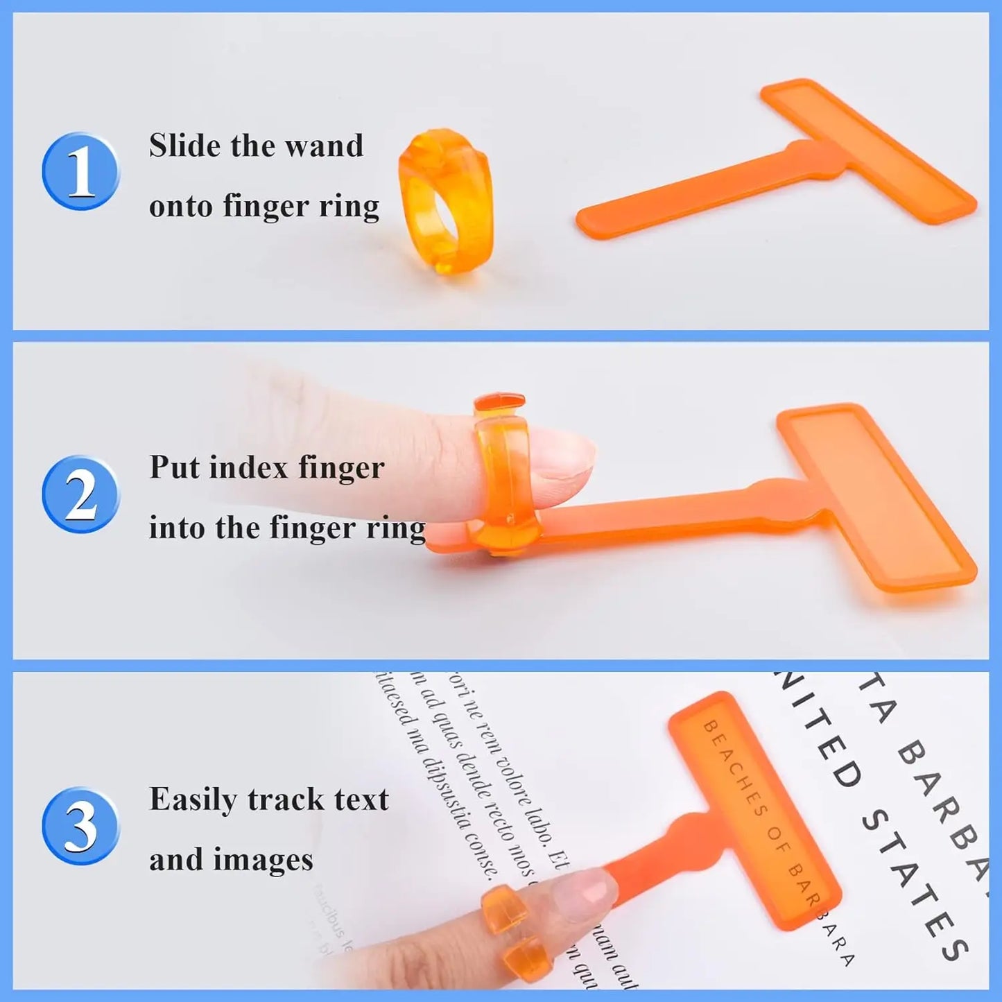 Finger Guided Reading Strips – Visual Tracking Aid for Focused Reading & Comprehension