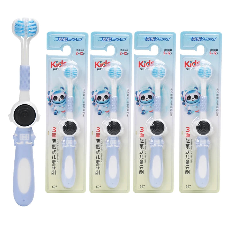 3-Sided Kids Toothbrush – Soft Bristles for Effective, Sensory-Safe Cleaning