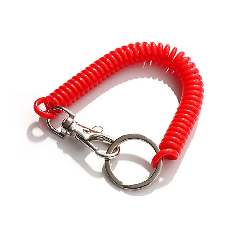 Spiral Elastic Spring Rope Keychain- Tangle-Free Secure Carry