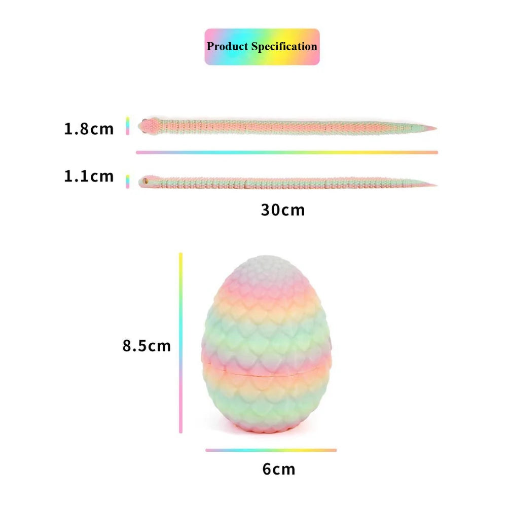 3D Printed Snake Eggs Ornament – Interlocked Desk Sculpture for Visual & Tactile Curiosity