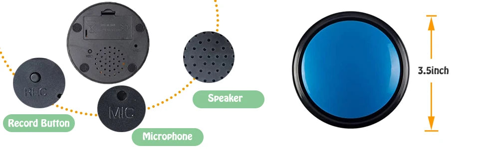 Voice Recording Button - Accessible Expression Aid for Neurodivergent Communication