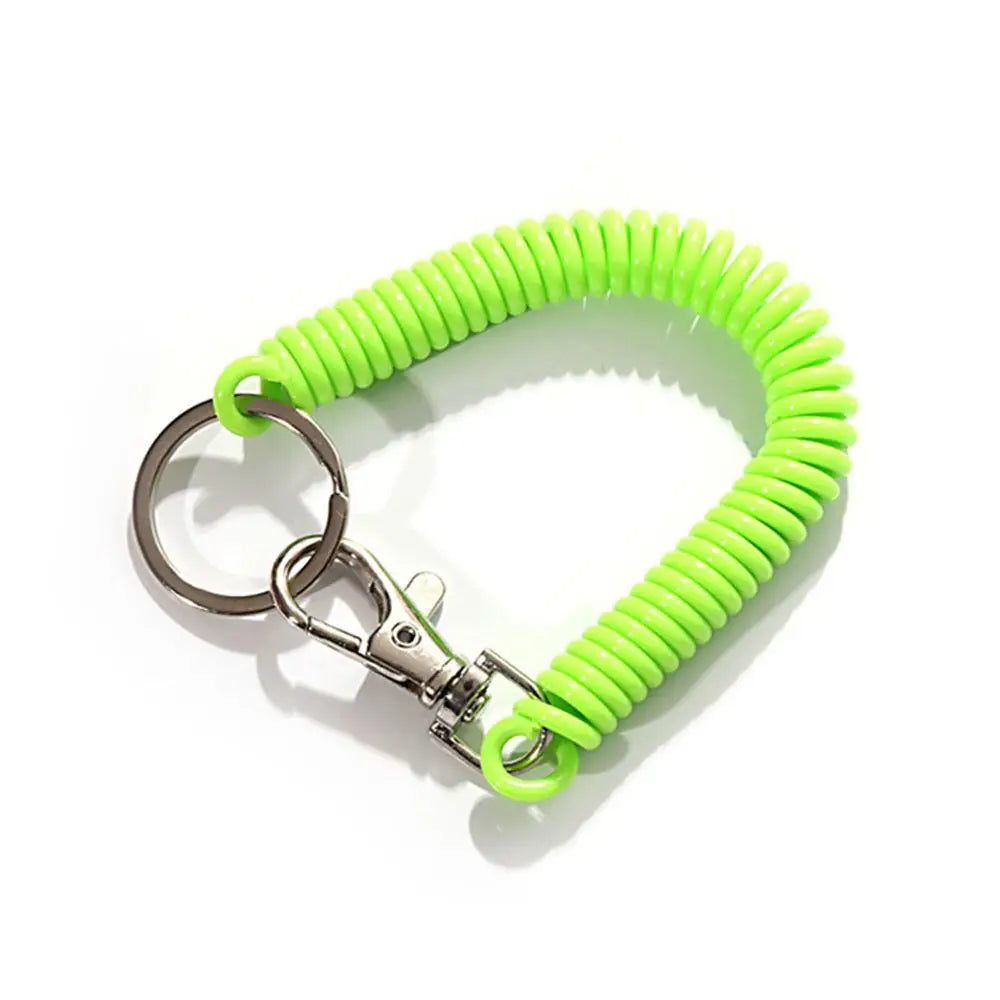 Spiral Elastic Spring Rope Keychain- Tangle-Free Secure Carry