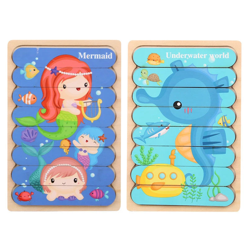 Wooden Strip Puzzle – Calm, Structured Play for Neurodivergent-Friendly Skill Building