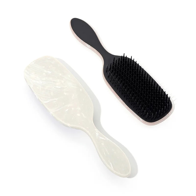 Marbled Soft Anti-static Hair Brush – Tangle-Free Comfort