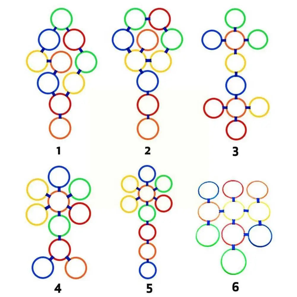 5/10pcs Hopscotch Ring Game
