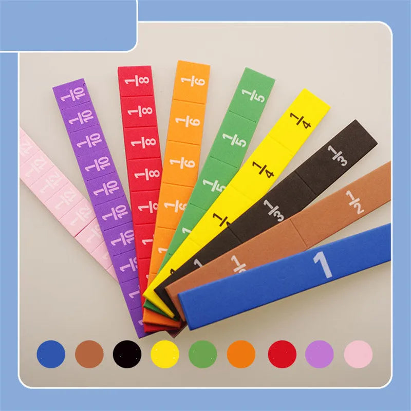 51Pcs Fractions Set – Shapes & Colours for Interactive Maths Learning