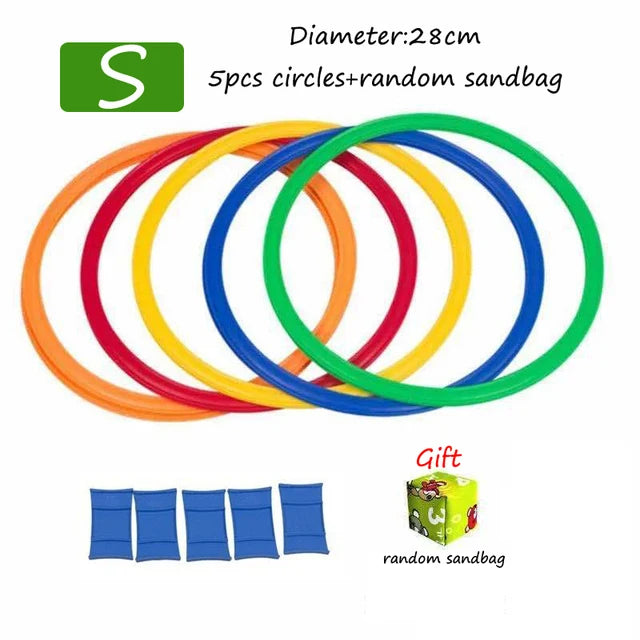 5/10pcs Hopscotch Ring Game