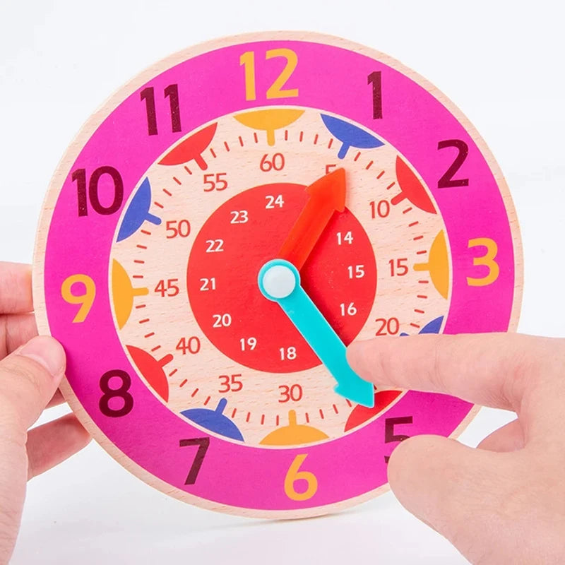 Wooden Clock – Visual Sequencing Toy for Neurodivergent Time Awareness