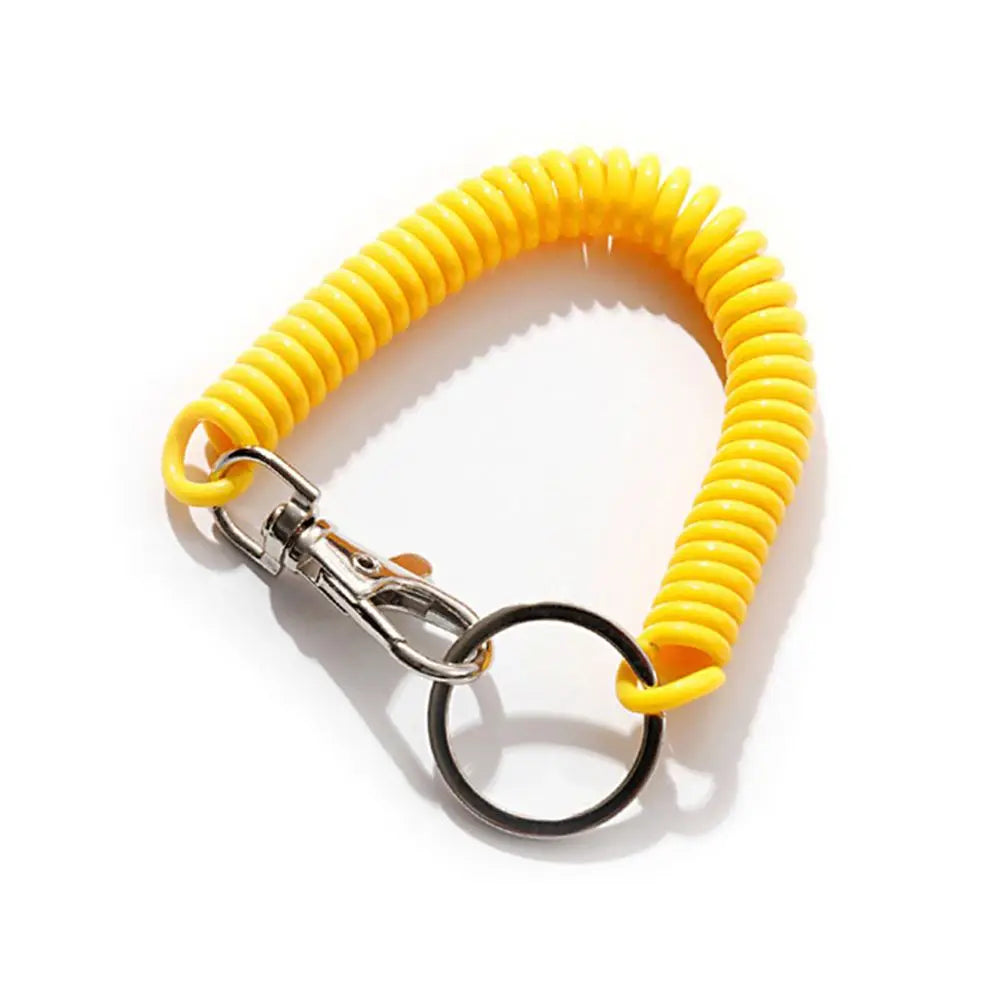 Spiral Elastic Spring Rope Keychain- Tangle-Free Secure Carry