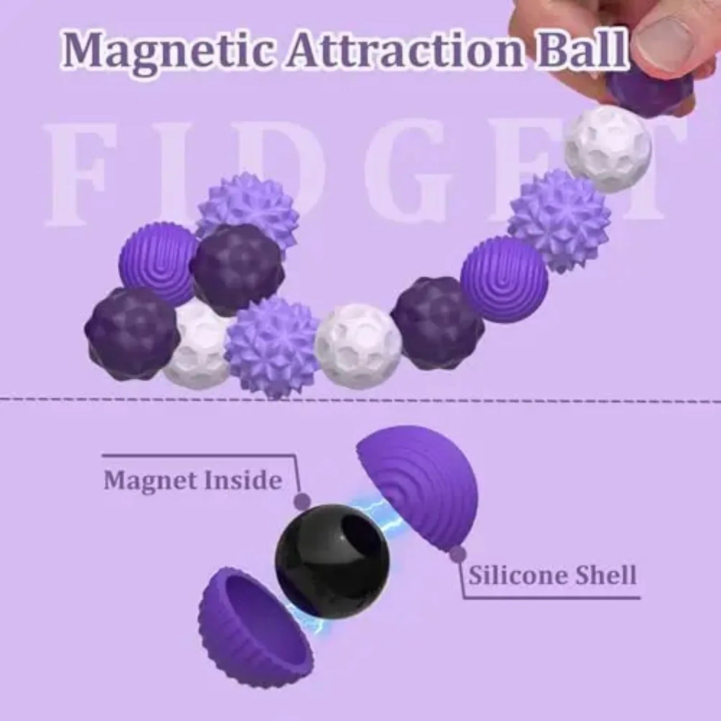 Silicone Magnetic Sensory Balls | Tactile Focus & Visual Engagement Set