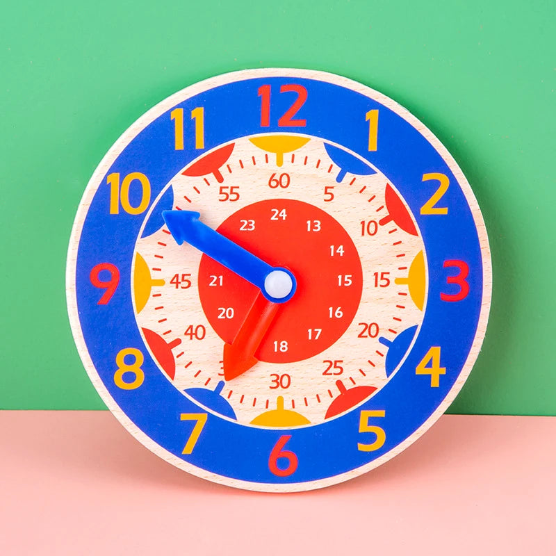 Wooden Clock – Visual Sequencing Toy for Neurodivergent Time Awareness