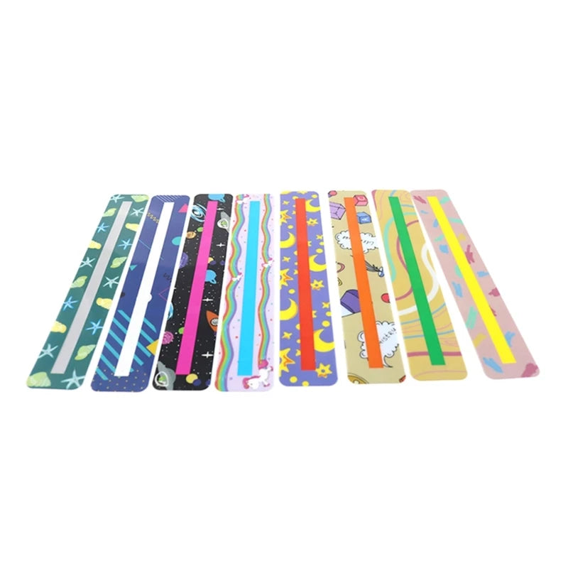 Reading Ruler Bookmarks, Tinted Text Tracker for Visual Comfort & Literacy Support
