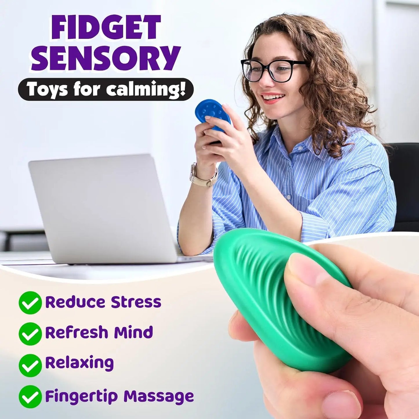 Textured Sensory Worry Stones-Calming Tactile Tools for Emotional Regulation