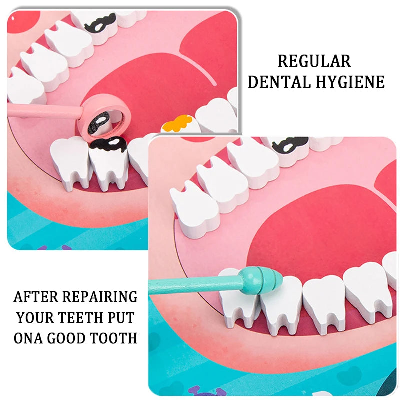 Child exploring dentist-themed toys for interactive learning and routine practice