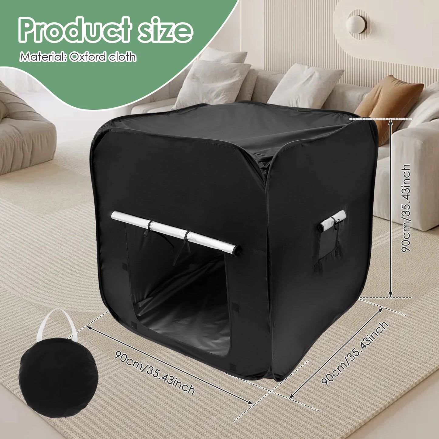 Sensory Tent with Storage Bag-Blackout Calm Space for Neurodivergent Retreat & Regulation
