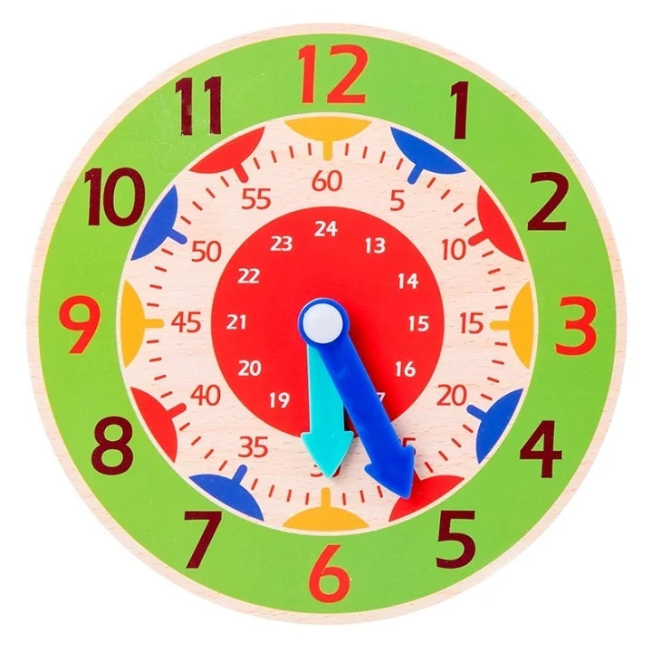 Wooden Clock – Visual Sequencing Toy for Neurodivergent Time Awareness