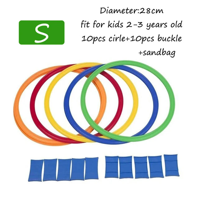 5/10pcs Hopscotch Ring Game