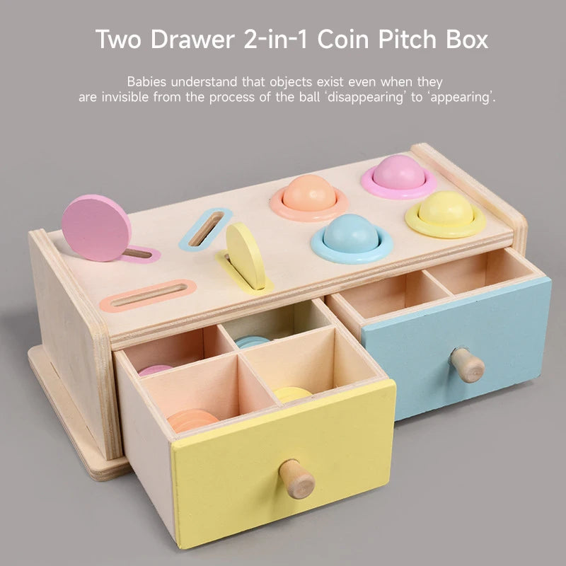 Wooden Toys Multifunction Toy Box – Montessori-Inspired Sensory Set