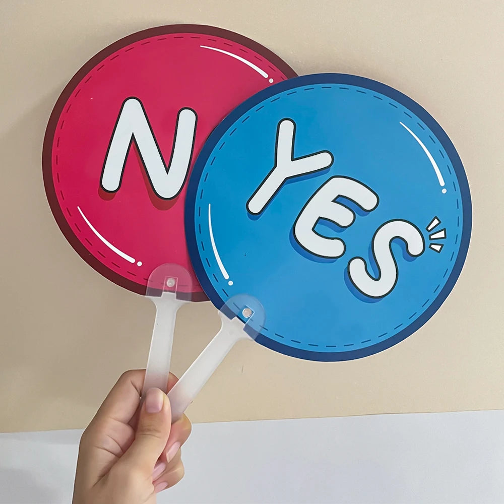 10Pcs Yes No / True False / Thumbs Up Down Paddles