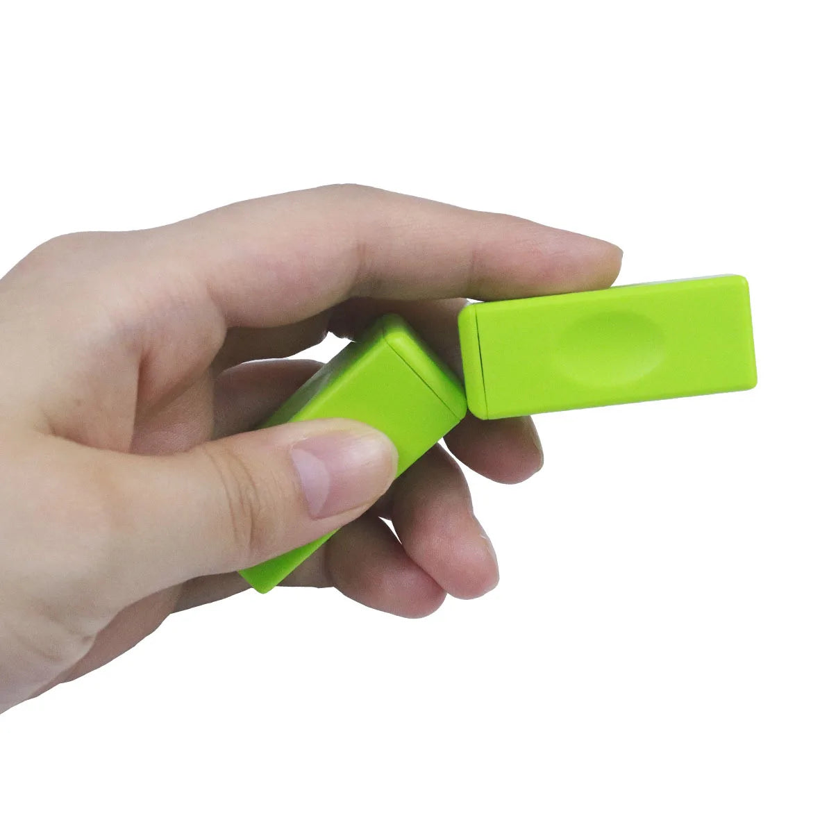 Magnetic brick fidget pieces stacked and arranged into creative shapes”