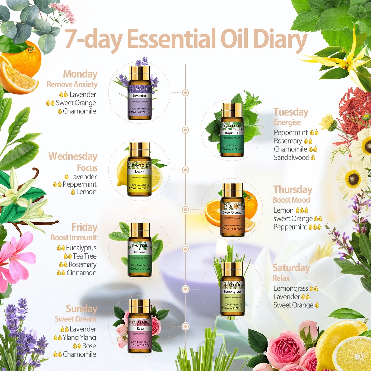 15pcs Essential Oils Set – Aromatherapy Support for Focus, Calm & Sensory Regulation