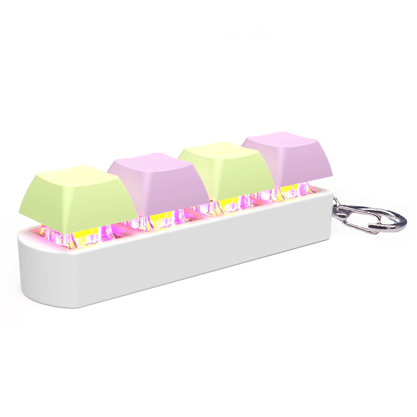 LED Mechanical Key Fidget – 4-Button Shaft Tester for Sensory Grounding & Emotional Regulation
