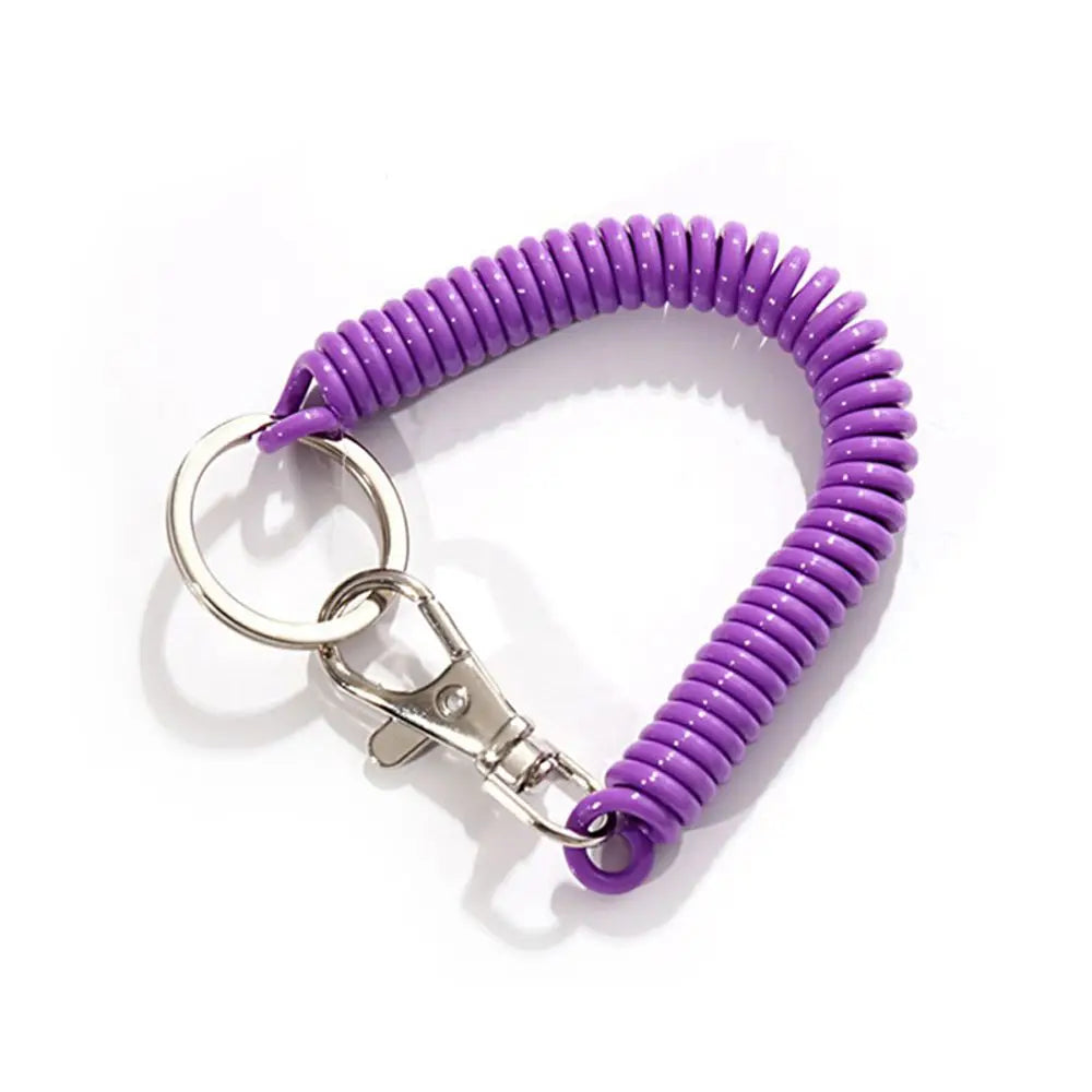 Spiral Elastic Spring Rope Keychain- Tangle-Free Secure Carry