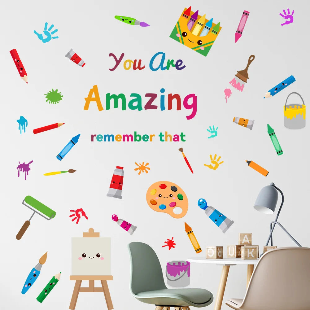Colourful Inspirational Pencil quote wall sticker