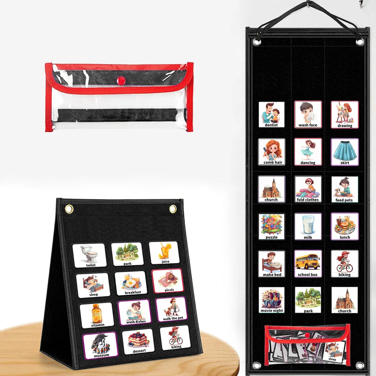 96 Pieces Kids Visual Schedule, Build Predictable Routines with Clarity and Choice