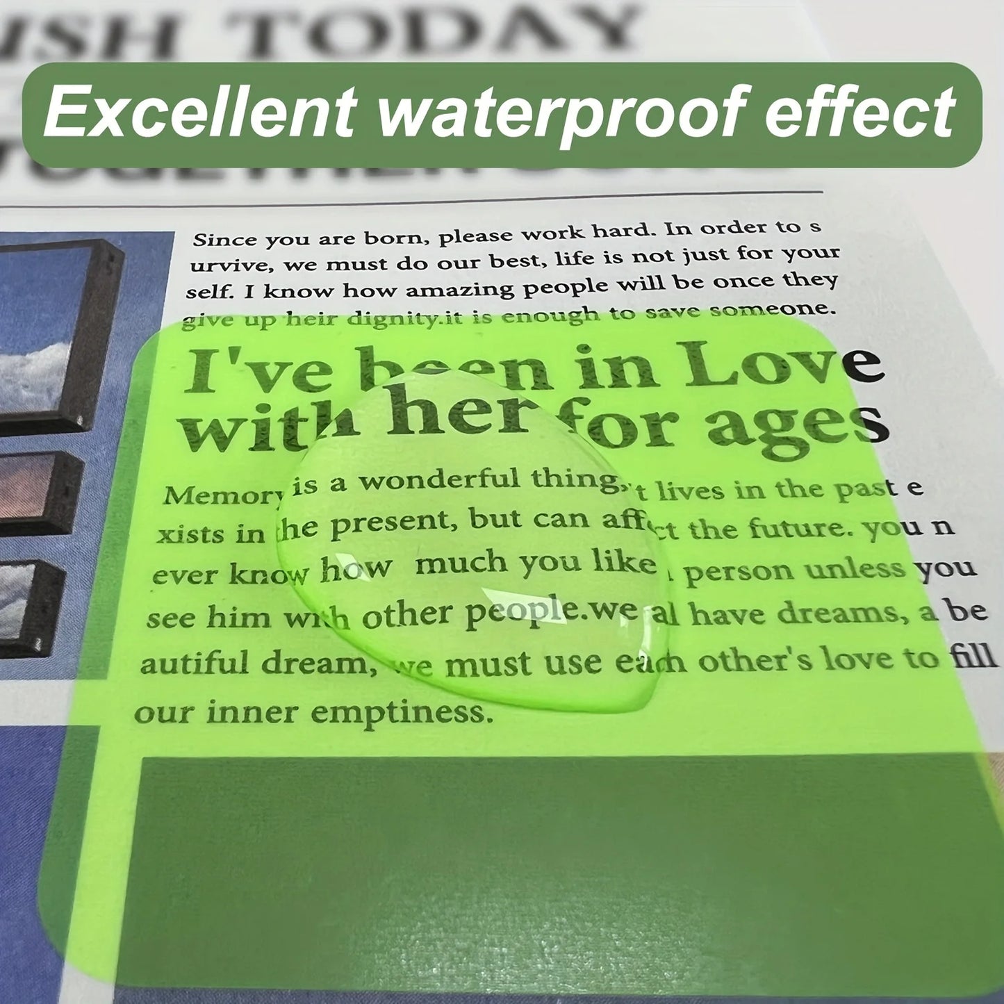 8-Pack Transparent Sticky Notes | Waterproof Self-Adhesive for Clear Organisation