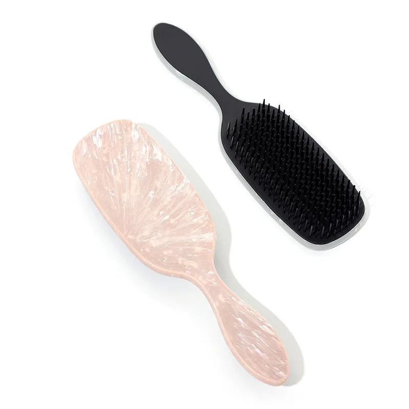 Marbled Soft Anti-static Hair Brush – Tangle-Free Comfort