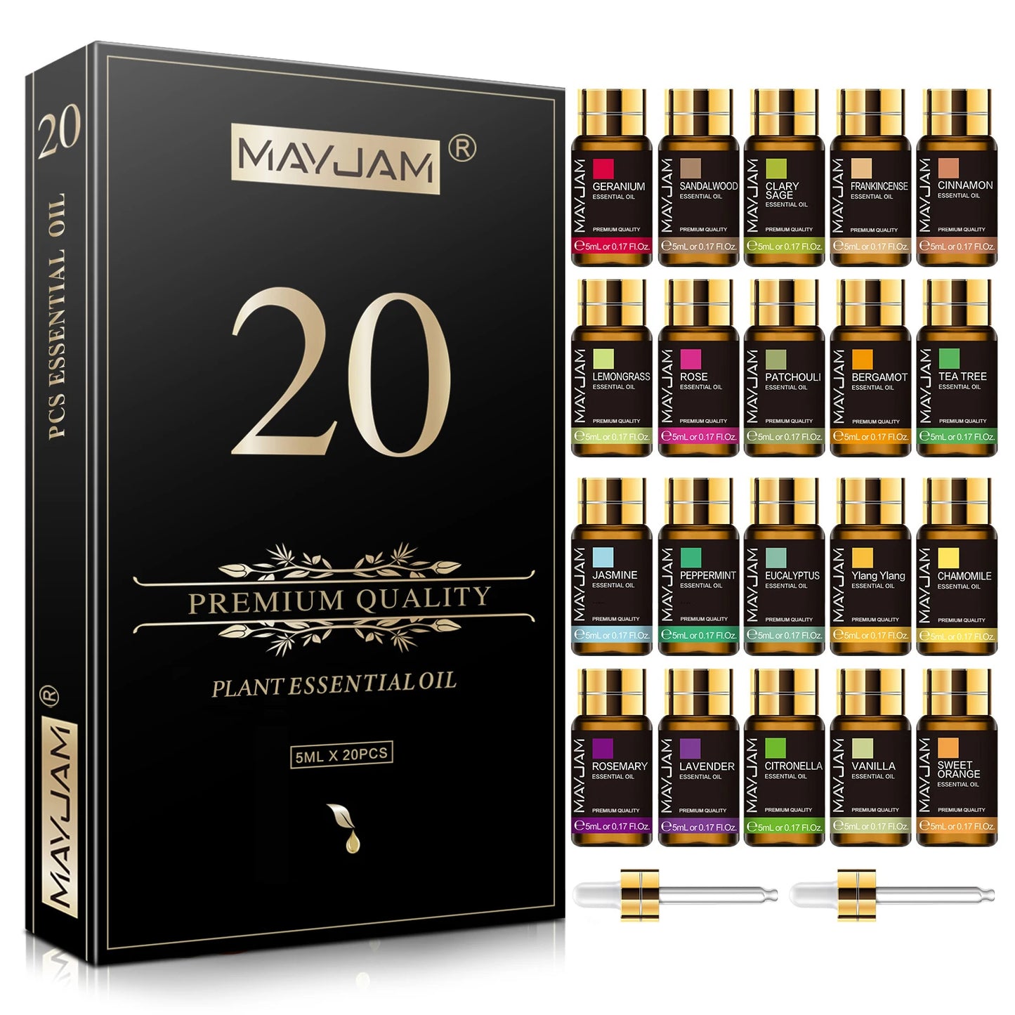 Pure Natural Essential Oils 20pcs Kit | Sensory Wellness for Neurodivergent-Friendly Environments