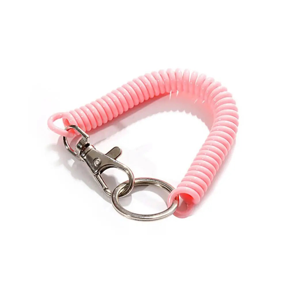 Spiral Elastic Spring Rope Keychain- Tangle-Free Secure Carry