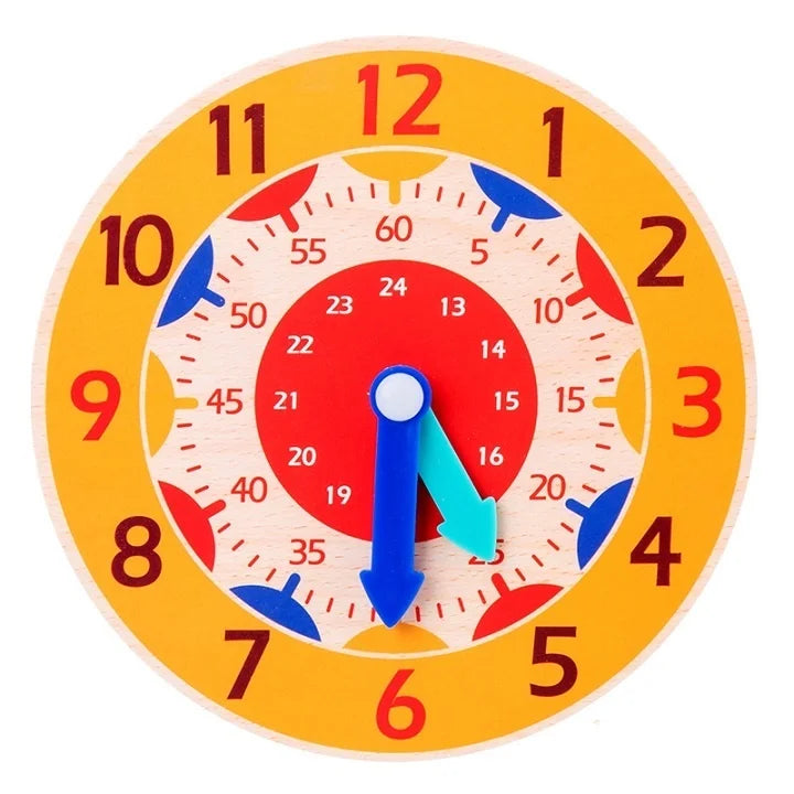 Wooden Clock – Visual Sequencing Toy for Neurodivergent Time Awareness