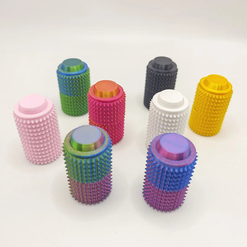 Spiky handheld stim tool designed for high-feedback tactile engagement
