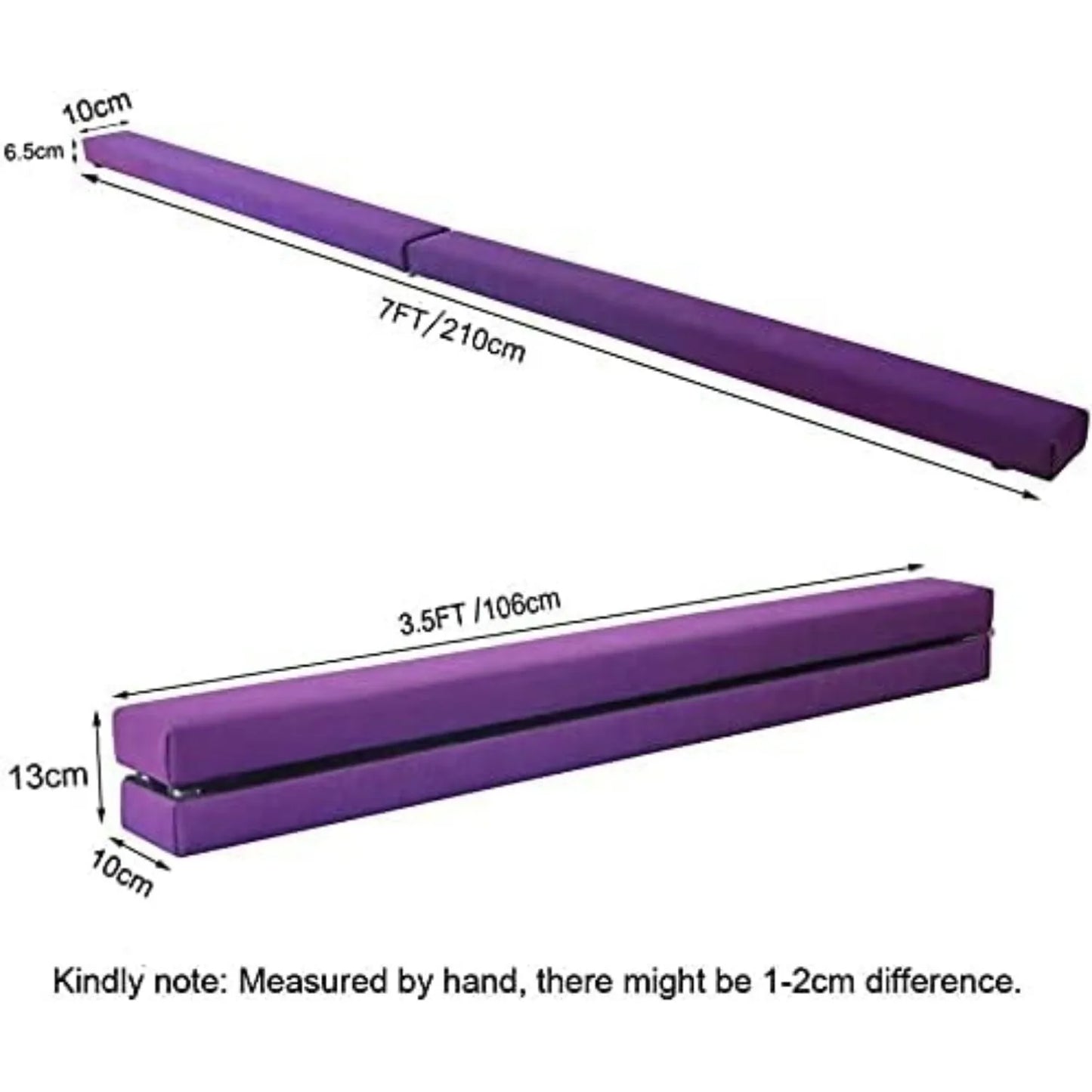Folding Balance Beam 7FT Faux Suede, Empower Movement & Regulation with Soft-Touch Stabilityvement & Regulation with Soft-Touch Stability