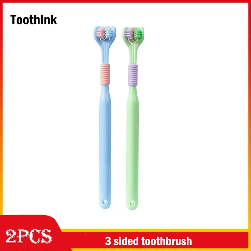 Adult 3-Sided Toothbrush – Ultra-Fine Bristles for Thorough, Gentle Oral Care