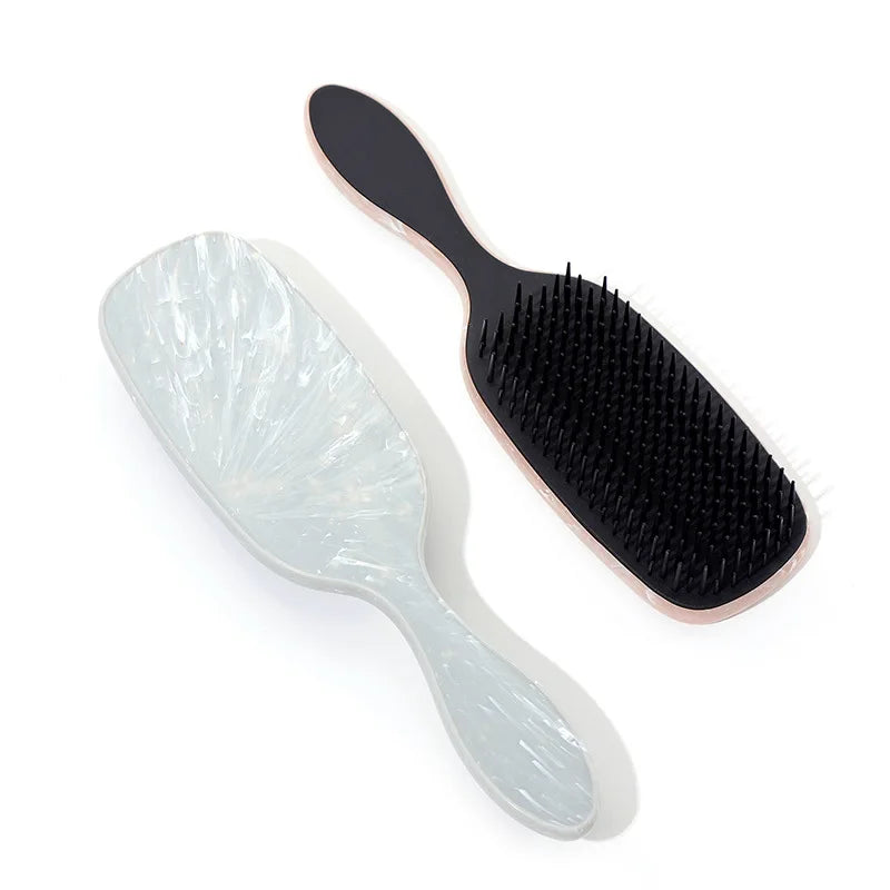 Marbled Soft Anti-static Hair Brush – Tangle-Free Comfort
